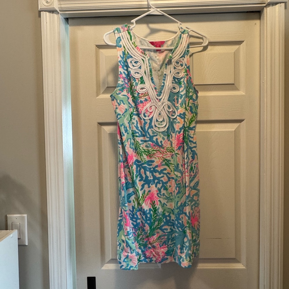 Lilly Pulitzer Blue and Pink Sleeveless Dress